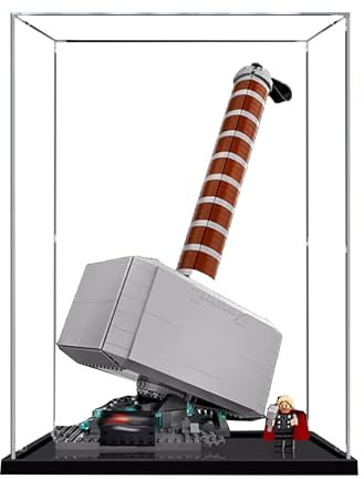 Acrylic Display Case for Lego 76209 Thor's Hammer Model, 3mm Dustproof Display Box, Display Case Compatible with Lego 76209 (Model Not Included) (Transparent Build 3MM)