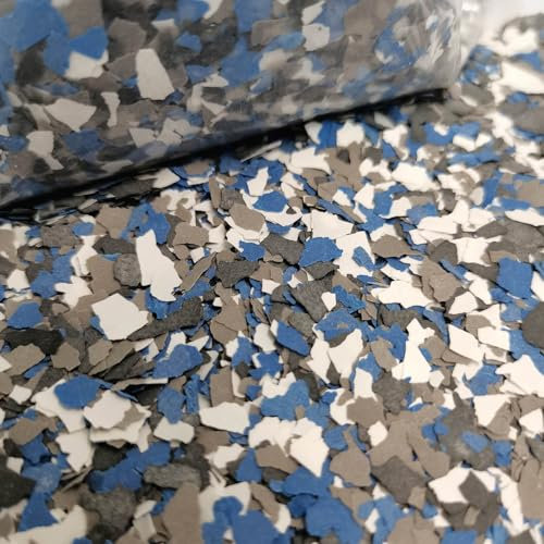 Alkrogiha Copos de epoxi para suelos, 1 libra de chips decorativos de pintura para hormigón, resina epoxi y encimeras, duradero
