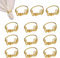 SHYSBV 12-teiliges Set Bismillah-Serviettenringe in Gold – Tischdekoration für Ramadan, Partys, Bankette und Hochzeiten, mit geprägten Buchstaben, geeignet für Stoffservietten (aus Metall, in Gold)