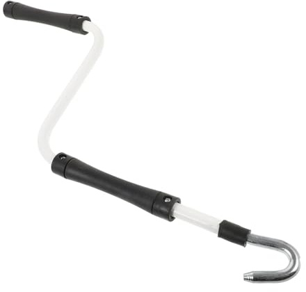Markisenkurbelgriff für Rollladen und Pergola, Manuell, Metall Gummi | Regenschutzdach Zubehör für Außenbereich, Ergonomischer Griff, Bequem zu Halten, Geeignet für Vordach