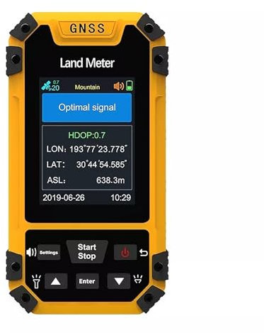 MObyat Appareil De Mesure GPS Portable, Géomètre GPS, Baromètre Intégré, Grand Écran Couleur, Clair Et Facile À Lire, Mesure De Haute Précision, pour La Mesure des Superficies Agricoles