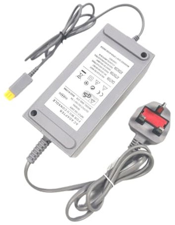 A-DIGISHUO AC Power Adapter for Wii U Console, UK Plug Wall Charger Power Supply with 5ft Cord, Replacement Charger for Nintendo Wii U Gamepad & Console