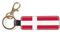 EdWal Danish Flag Print Leather Key Chain, Stylish Car Keychain, Home Keychain, Universal Key Fob For Women