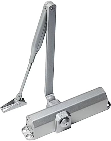 Porte Italiane, N-100 TS Compakt Automatic Door Closer, Doors up to 100 kg, 2 Closing Speeds for Residential, Commercial and Fire Doors, ISO 9001 Standards, Easy Assembly, Silver