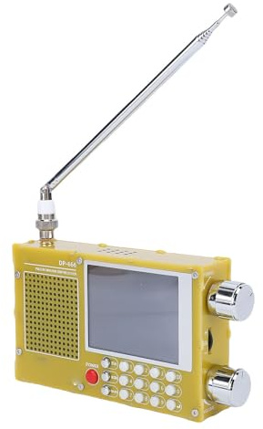 CCYLEZ Vollbandempfänger Mit TEF6686 & ESP32, Open Source Radio Mit RDS, 2,8 Touchscreen, 5000mAh Für Kurzwellen-Hobbyisten (Gelb)