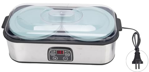 Glomora Yaourtière avec minuterie, yaourtière numérique 2 L avec 2 pots et écran LCD, minuterie 0-48 heures et contrôle de température constante pour la maison, 110 V/220 V