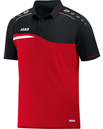 JAKO Herren Competition 2.0 Polo T-Shirt, rot/schwarz, 3XL, 6318