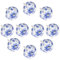 FBSHOP(TM) Blau und weiß Keramik Knöpfe Keramik Türgriffe Küchenschrank Knöpfe Schublade Zieht Schlafzimmer Türknauf -Set von 10