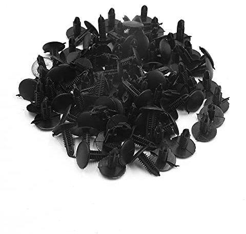 sourcing map 100 Stück 5 x 4mm Loch Dia Kunststoff Auto Niet Push Pin Trim Fastener Clip DE
