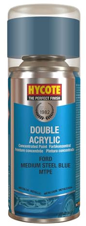 Hycote Double Acrylic Aerosol Car Spray Paint, Ford - Medium-Steel Blue, 150 ml