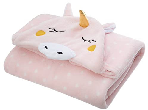 Atmosphera - Kinderplaid Einhorn - rosa 100 × 140 cm - Rosa