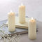 Lights4fun Set of 3 TruGlow® Skinny LED Pillar Candles – Battery-Operated Flameless Design with Timer, Real Ivory Wax for Safe and Elegant Home Décor, 12.5cm Height