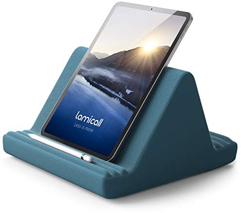 Lamicall Tablet Halter Kissen, Tablet Ständer - Kissenhalter Halterung Bett Sofa für New 2024 iPad Pro 9.7, 10.5, 12.9, iPad Air Mini 3 4, für Switch, Samsung Tab, iPhone, Bücher - Grün