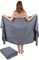Betz Lot de 2 draps de Bain Taille 100x200 cm Serviettes à Sauna Dresden en 100% Coton Couleur Anthracite