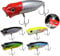 senvenelec 5Pcs Künstlicher Köder, Topwater Angelköder, Elritze Angelköder Harte Köder, Seefischereiköder und Süßwasser, bionischer starrer Köder, Forelle, Barsch, Hecht Köder.