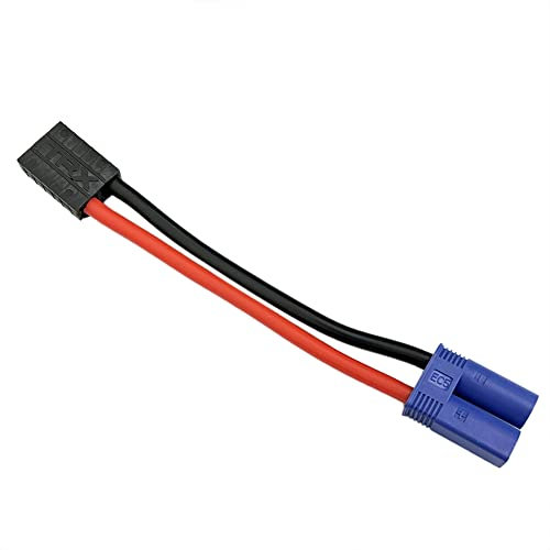 Gintai Umrüststecker High Current Adapter für Traxxas Female to EC5 IC5 12AWG: EC-5 IC-5 TRX ID ESC LiPo Battery Connector Adapter 7cm