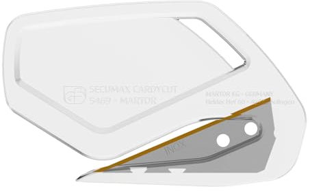 MARTOR 10 x Coltelli di sicurezza, lama nascosta, SECUMAX CARDYCUT, cutter professionale, leggero, plastica, per destrorsi e mancini, certificato GS