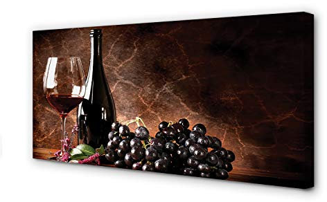 Tulup Peinture sur Toile vin 100x50cm Tableau Decoration Murale Photo Image - Toile de vin