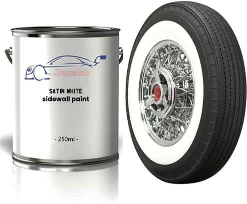 Xtremeauto 1 x 250 White Wall Tyre & Mud Flap Paint Classic Car Van Truck Hot Rod Whitewall