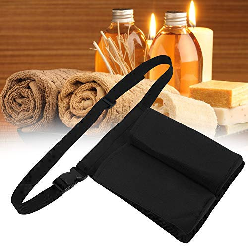zjchao Porte-bouteille D'huile de Massage, étui Bouteille Massage Réglable, Sac à Bandoulière pour Huile Lotion Ceinture Noire la Randonnée, Course, le Cyclisme, Chas