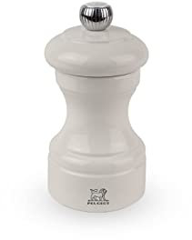 PEUGEOT - Bistro 10 cm Salt Mill - Classic Grind System - Made with PEFC Certified Wood - Lifetime Guaranteed Mechanism - Made in France - Bistrorama - Ivory Colour