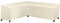 GEBIN Housse de Protection pour Meubles de Jardin en Forme de L, Imperméable pour Canapé d'angle D'extérieur, Housse de Protection Meubles Patio avec Bretelles Coupe-Vent (Beige,300x300x98x70cm)