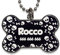 LolaPix Chapa Perros Personalizadas con foto, texto o imagen. Placas para Perros. Chapa metálica con forma de hueso. Regalo personalizado. CALAVERAS