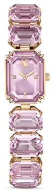 SWAROVSKI Montre, bracelet de taille octogonale, rose, finition ton or rose 5630837