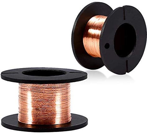 Magnet Wire, Magnet Wire Enameled Copper Wire Winding Coil, 5pcs 0.1mm Enameled Wire Copper Winding Wire Enamelled Repair Wire Length 12m for Power Tools, Electronics Winding Wire