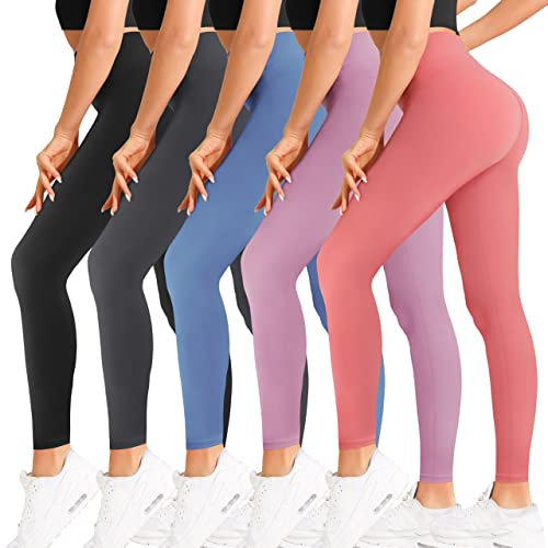 Natural Feelings Buttercloud Leggings mit hoher Taille für Damen, ultraweich, Stretch, schmale Yoga-Leggings, Schwarz, Dunkelgrau, Blau, Lavendel, Hellrosa, XX-Large