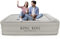 King Koil Luxury Queen Air Mattress with Built-in Pump for Home, Camping & Guests - Queen Size Inflatable Airbed Luxury Double High Adjustable Blow Up Mattress, Durable Portable Waterproof