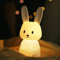 Lampe en silicone lapin, belle veilleuse pour petits animaux, facile à utiliser, disponible en 7 couleurs, idéale pour les cadeaux d'anniversaire ou de Noël pour les enfants.
