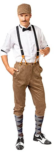 O7985-46-48 braun Herren Set Shorts Peaky blinder Knickerbocker 5 TLG.Gr.46-48