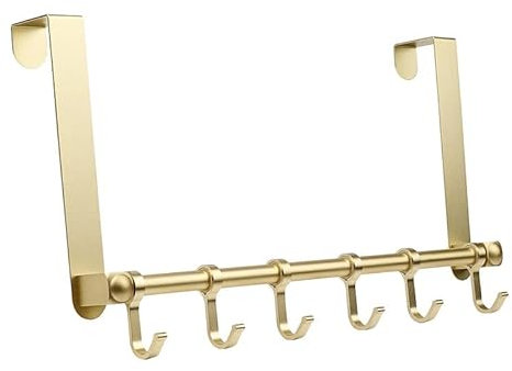 EUYIMOMO door hooks Removable metal non-perforated bedroom door hooks behind the bathroom bathroom hooks door hangers coat rack coat hooks (Color : C, Size : 2PCS_7*4.5 * 40.8CM)