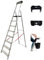 MYPRO ® PREMIUM LINE Aluminium Step Ladder, Lightweight,Portable, Heavy Duty Platform Steps, 3 4 5 6 7 8 Step, EN131 Certified, 150KG Capacity, Ideal for Trade & DIY (8-Step & Tool Tray)