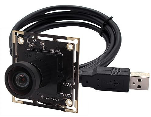 Svpro 4K USB Kameramodul Weitwinkelkamera Board mit verzerrungsfreiem Objektiv, CMOS IMX415 Sensor Industriekamera ohne Mikrofon, USB2.0 UVC Plug and Play Webcam Board für Computer,Laptop,OpenCV