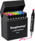 Tongfushop 40 Colored Marker Set, Colouring Pens for Adults, Dual Tip Art Alcohol Markers, Permanent Felt Tip Pens for Drawing, Sketching, Anime, Manga, Fun doodling with Carrying Case & Storage Base