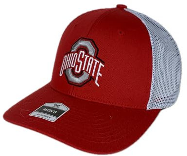 Fan Favorite Ohio State University Eliminator Verstellbare Snapback Rot Weiß Trucker Mesh Hat, Rot/Ausflug, einfarbig (Getaway Solids), Einheitsgr��e
