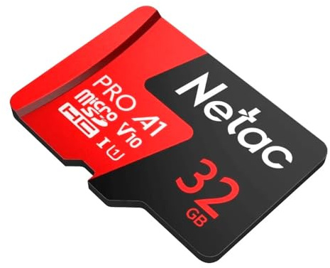 Netac Technology NT02P500PRO-032G-R microSDHC Card 32GB A1 Application Performance Class for 24/7-