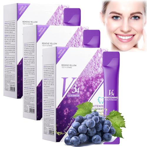Collutorio Viola, Collutorio Viola Per Sbiancare I Denti, Collutorio Denti Total Care, Igiene Orale Per Eliminare L'alito Cattivo, Smacchiatore Denti (3pcs)