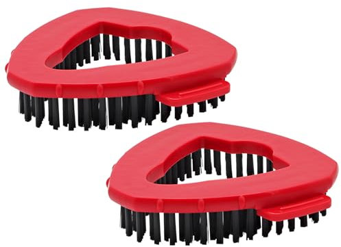 Uooker 2-Pack Spin Mop Replacement Heads, Triangle Spin Mop Replacement Heads for O-Cedar & Velida EasyWring 1 Tank System, Multi-Purpose Kitchen Bathroom Cleaning Brush, Base Scrubbing Brush