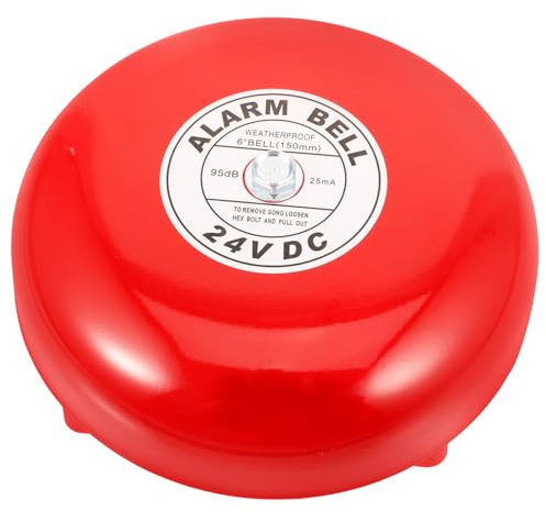 jojofuny Alarm feuermelder feuerschalr zimmerklingel door bell klingeltaster außen notfallklingel funkglocke doorbell Türklingel lautes Klingeln der Glocke elektrische Klingel Eisen rot