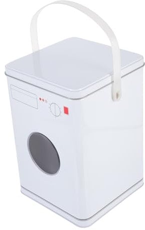MERRYHAPY Washing Machine Shaped Storage Box Large Capacity Lightweight Design for Desktop Organization Iron Material Handle for Easy Carry