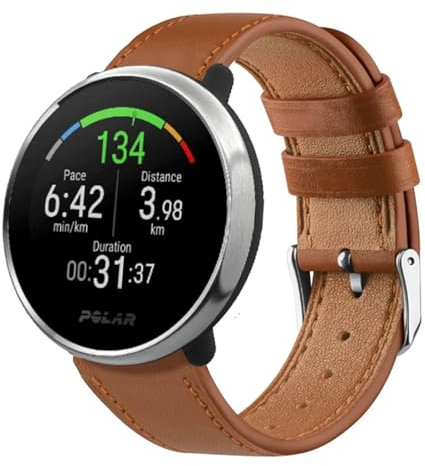 Weiches Leder Armband Kompatibel mit Polar Ignite 3/Ignite 2/Ignite Uhrenarmband, mit Verstellbare Metallschnalle Lederarmband Herren Damen Sport Ersatzarmband für Polar Ignite 3/Ignite 2/Ignite (3)