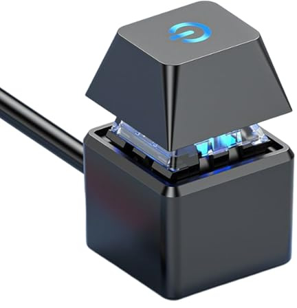 Desktop-Computer-Taste, Desktop-Computer-Taste, Host-Taste, HDD-Drucktaste, mit 1,8 m langem Kabel, mechanische Schlüsseltastenverlängerung, goldfarbenes Gehäuse