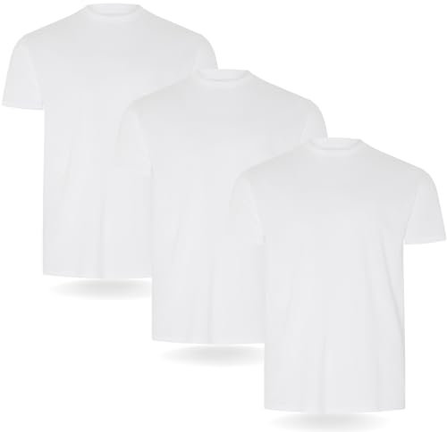 FM London Mens (3/5-pack) T-Shirt, White, M UK