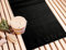 Lashuma Saunatuch Herren 80x200 cm Kopenhagen – Frottee Handtuch in Schwarz, extra flauschig & saugstark, ideal als Unterlage für Sauna, Spa & Liege