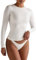 Womens Fitted Long Sleeve Tops Double Lined Crew Neck Basic T-Shirt Y2K Going Out Tops (White, S)