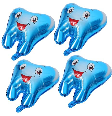 Ciieeo 4stücke Zahnballons Geburtstagsparty Dekoration Party Luftballons Für Shower Hochzeit Jubiläum Mit Cartoon Zahn Design Für Mädchen Und Festliche Feiern