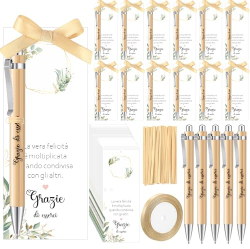 Clabby 30 Set Segnalibri Matrimonio Comunione Penna Segnaposto Bigliettini Segnatavolo Battesimo Compleanno Cresima Bigliettini Bomboniere Matrimonio Inviti Partecipazione Tavolo Decorazione